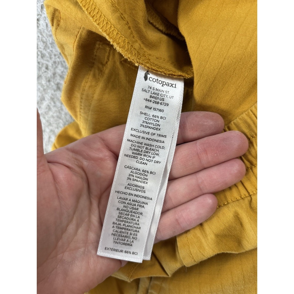 Cotopaxi Salto Ripstop Pants Mens Medium Yellow Drawstring Hiking Utility - Picture 7 of 11
